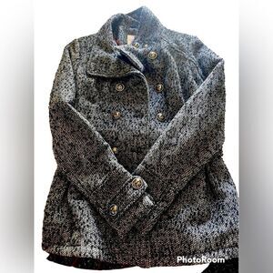 Pink Envelope Black and White Coat Size M